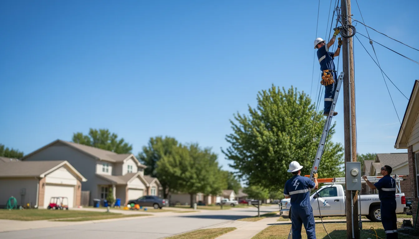 Residential electrician providing installation services in West Mineral, KS